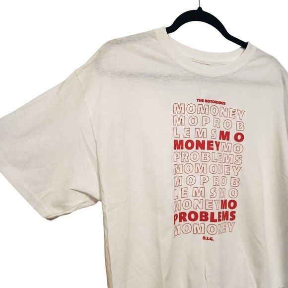 The Notorious Big White Red Money Problems Crop Top Size Large - Picture 3 of 5